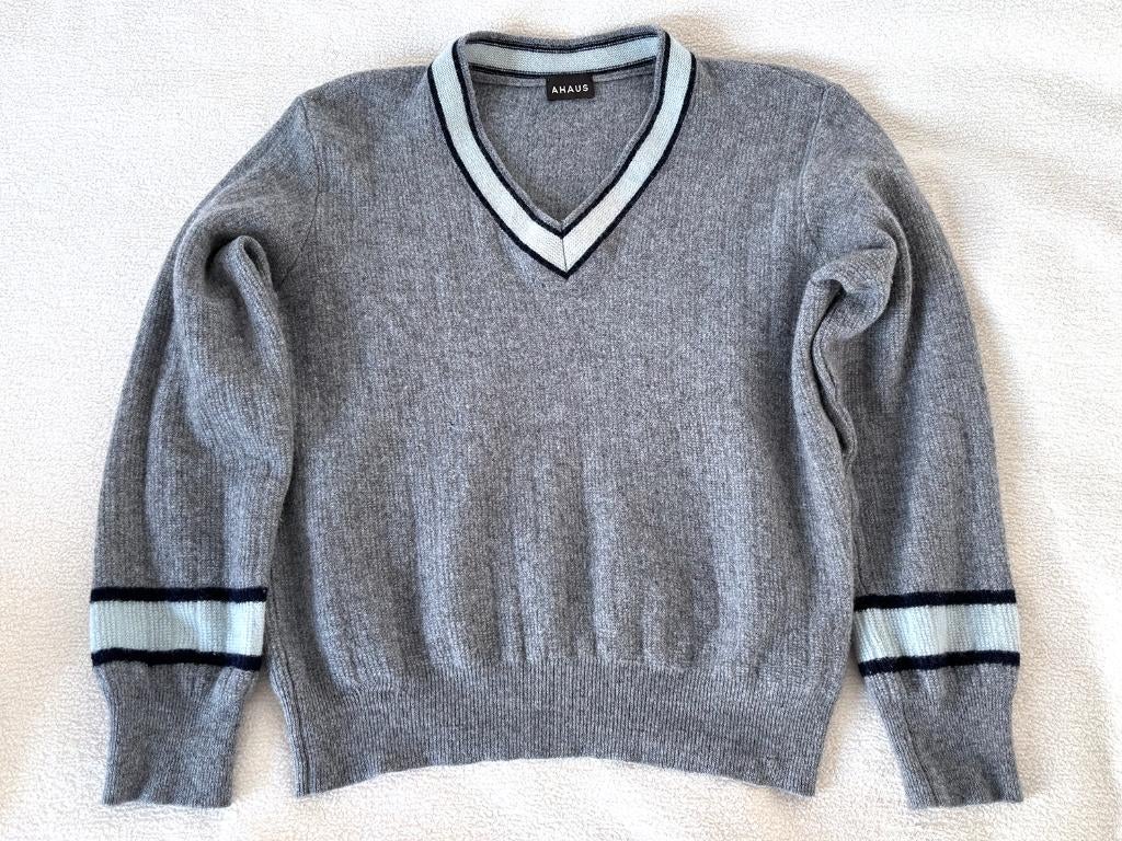 Ahaus, warme Ivy League trui, 100% lamswol , medium-small, Kleding | Dames, Truien en Vesten, Gedragen, Maat 38/40 (M), Grijs