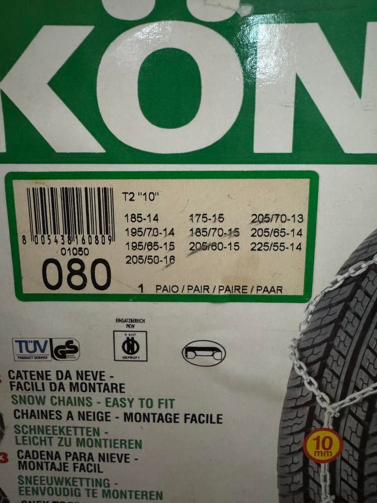 Sneeuwkettingen nooit gebruikt, Ophalen of Verzenden, Nieuw