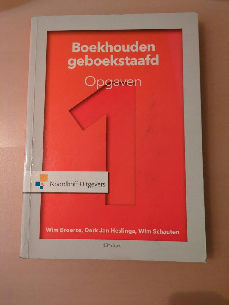 Boekhouden geboekstaafd Opgaven, Ophalen, Beta, Gelezen, HBO