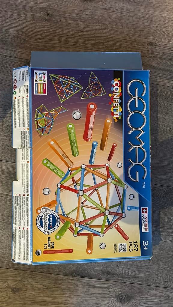 Geomag Confetti 127 delig, Kinderen en Baby's, Speelgoed | Bouwstenen, Ophalen of Verzenden, Zo goed als nieuw