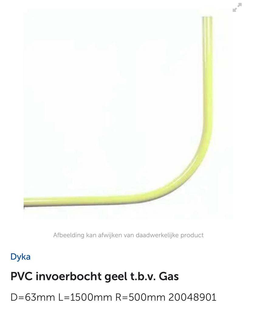 NIEUW Invoerbuis gas / doorvoerbuis / mantelbuis PVC geel, Doe-het-zelf en Verbouw, Buizen en Afvoer, Ophalen