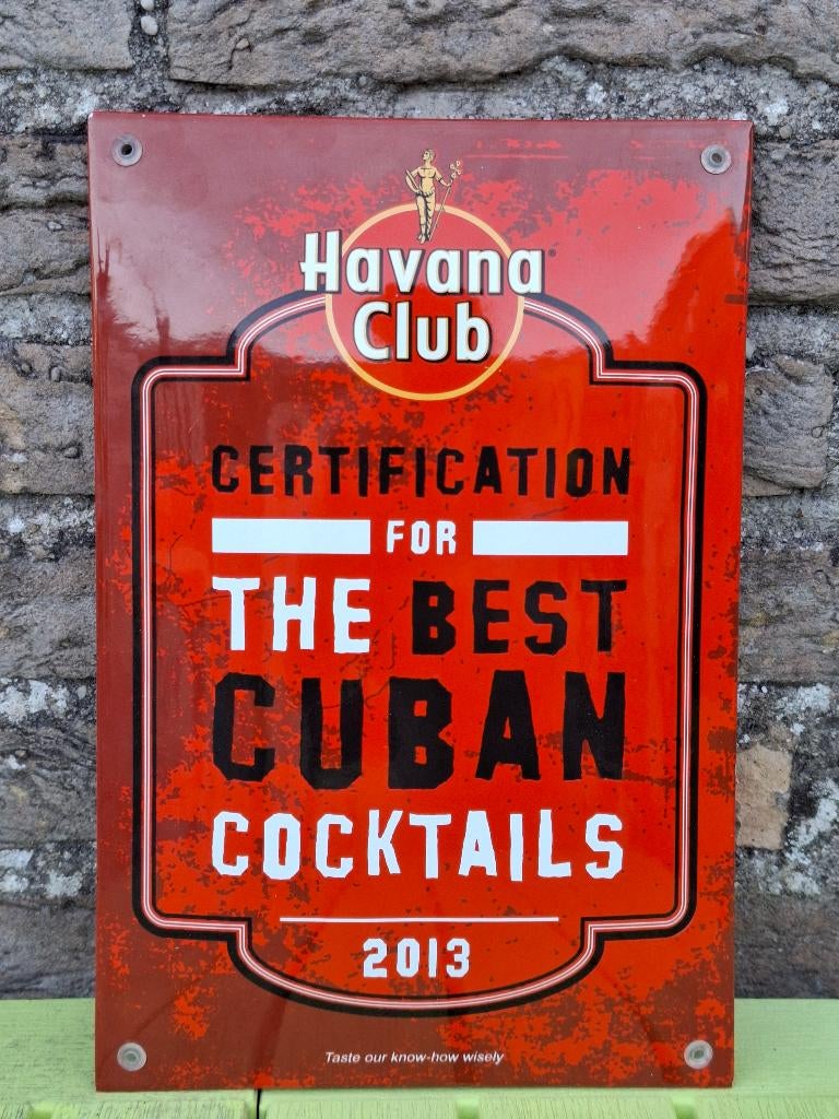 Emaillebord Havana Club rum, Ophalen of Verzenden, Nieuw, Reclamebord