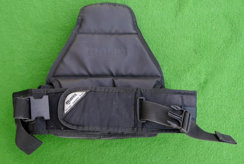 Beklede Mares backplate met buikband Maat L, Ophalen of Verzenden, Gebruikt, Trimvest of Wing