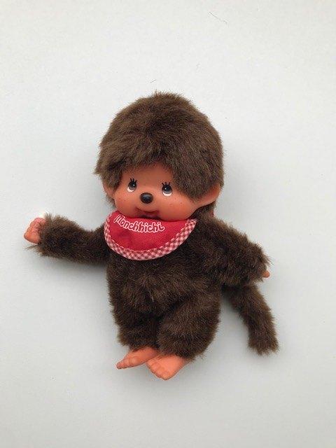 Monchhichi aapje jongen met rode slap, Ophalen of Verzenden, Zo goed als nieuw, Overige typen