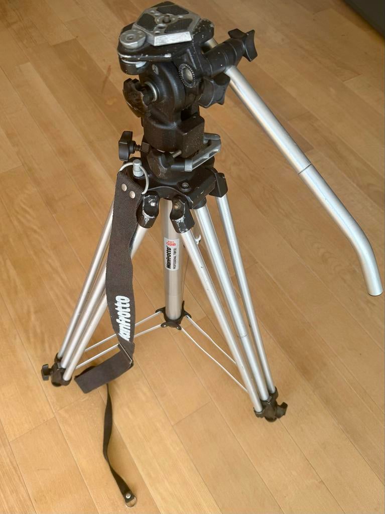 Manfrotto #028 Video Statief met #136 Balhoofd, Audio, Tv en Foto, Fotografie | Statieven en Balhoofden, Gebruikt, 175 cm of meer