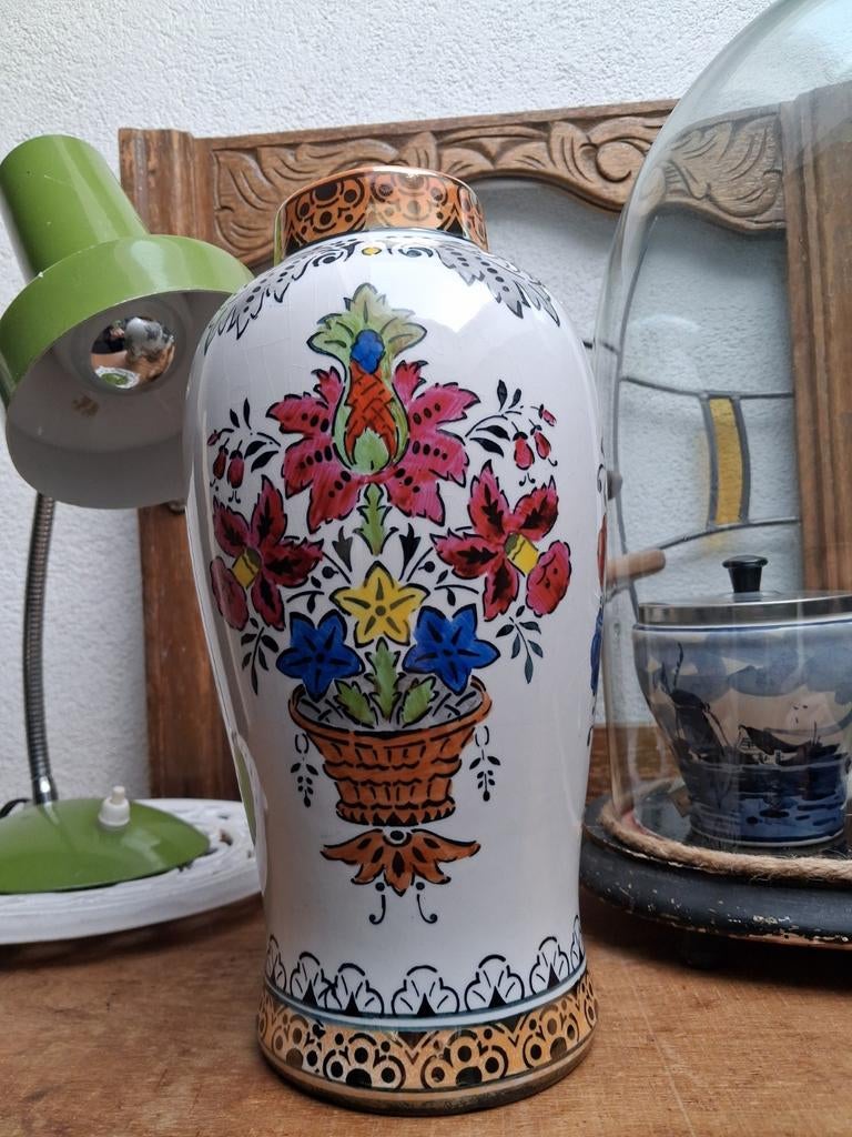 oma's brocante vaas elsterwerda keramiek dec. 2040, Antiek en Kunst, Ophalen of Verzenden