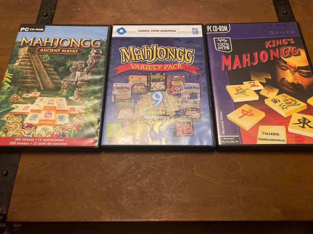 3x PC Game: 3 Mahjongg PC spellen, 1 speler, Ophalen of Verzenden, Zo goed als nieuw, Vanaf 3 jaar