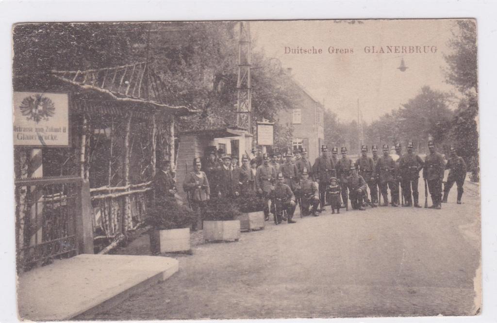 GA1046 Duitse grens Glanerbrug Glane Overdinkel Enschede, Verzamelen, Ansichtkaarten | Nederland, Verzenden, 1920 tot 1940, Gelopen