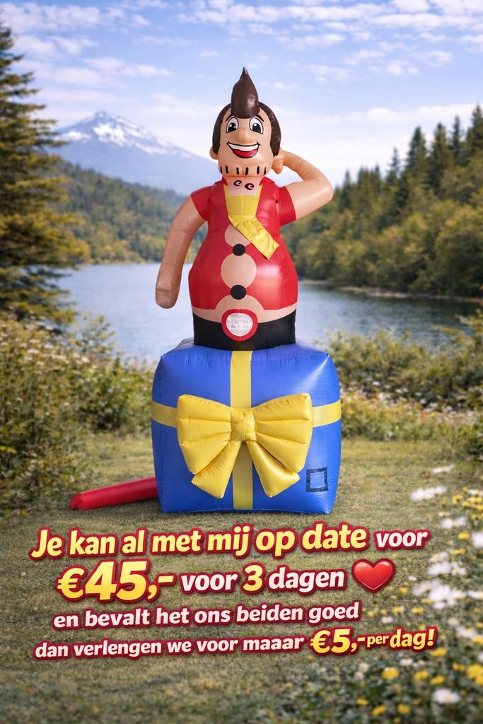 Opblaasbare Abraham pop te huur, Ophalen of Verzenden, Gebruikt, Feestartikel, Abraham of Sarah