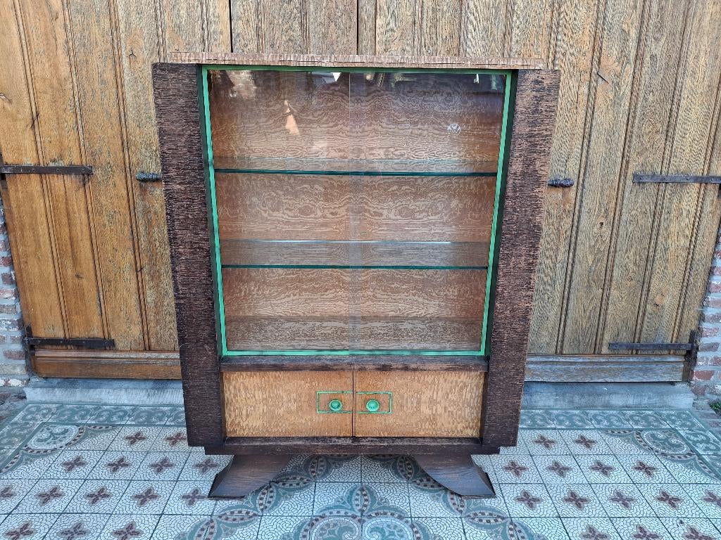 Art Deco vitrine kast, Huis en Inrichting, Kasten | Vitrinekasten, Ophalen, 25 tot 50 cm, 100 tot 150 cm, 100 tot 150 cm
