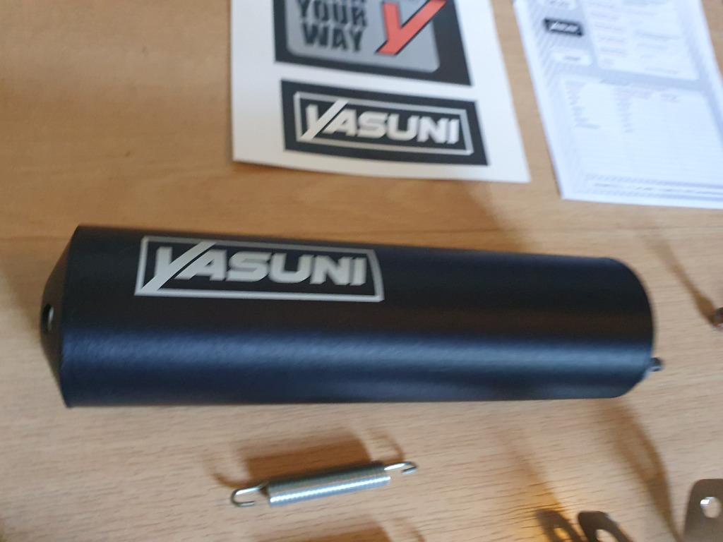 Uitlaat Yasuni R1 Yamaha TZR Zwart Aprilia SR Voca SCR AM6, Ophalen, R1, Nieuw, Yasuni