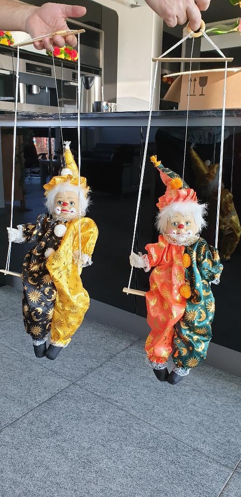 Clowns hangend (nieuw) 2 stuks, Ophalen of Verzenden, Nieuw, Mens