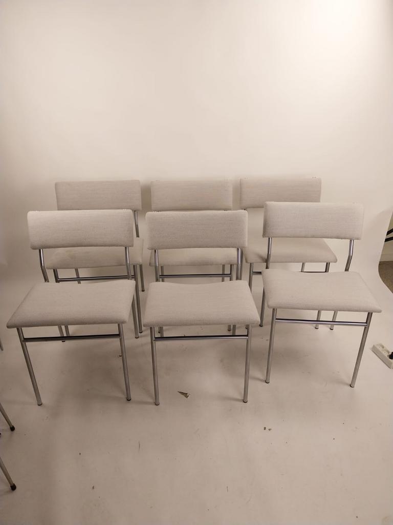 6x SE07 stoelen, design Martin Visser voor 't Spectrum., Huis en Inrichting, Stoelen, Ophalen, Zo goed als nieuw, Stof, Vijf, Zes of meer stoelen