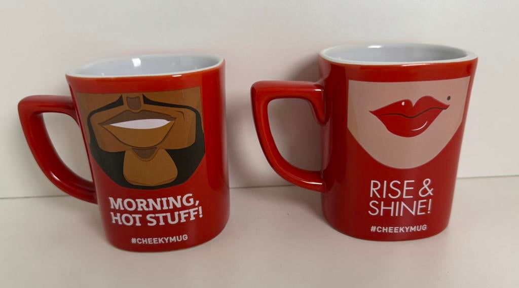 Nescafé limited kantoor koffie mok vrouw man rise and shine, Ophalen of Verzenden, Nieuw, Gebruiksvoorwerp