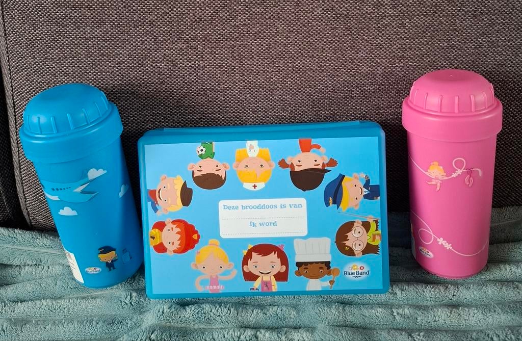 2 Drinkbekers + Broodtrommel - Nieuw, Ophalen of Verzenden, Nieuw