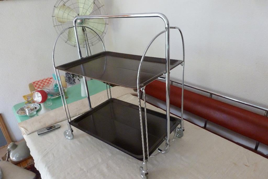 THEEWAGEN,SERVEERWAGEN,FIFTIES,SIXTIES,GERLINOL,VINTAGE, Ophalen of Verzenden, Gebruikt