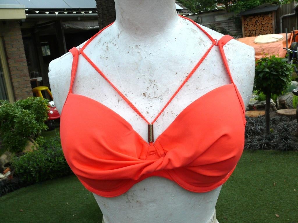 HUNKEMOLLER bikini maat XL cup B / C als nieuw, Oranje, Ophalen of Verzenden, Zo goed als nieuw, Bikini