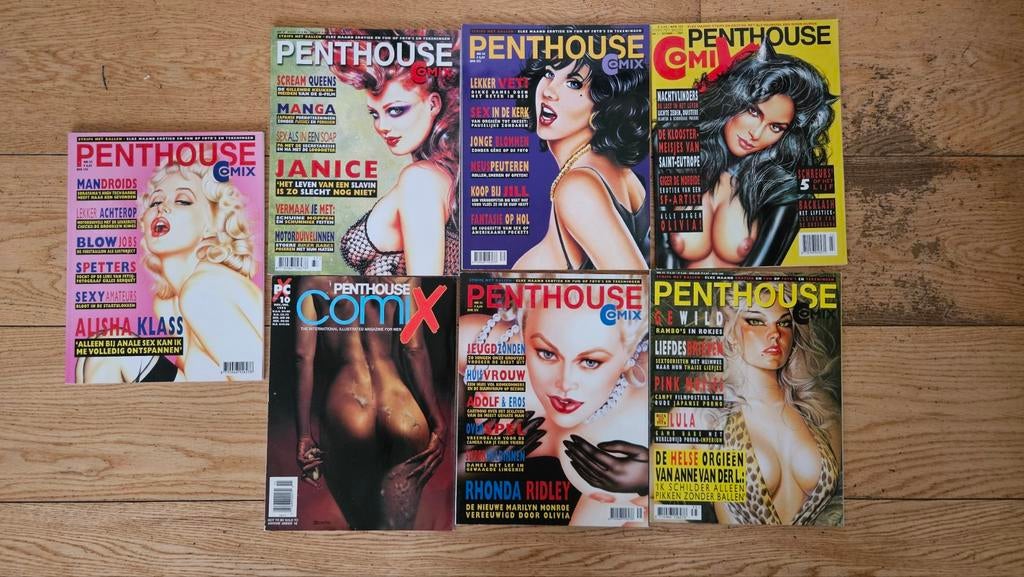 Penthouse Comix - Collectie van 7 nummers, Ophalen of Verzenden, Gelezen, Damesbladen