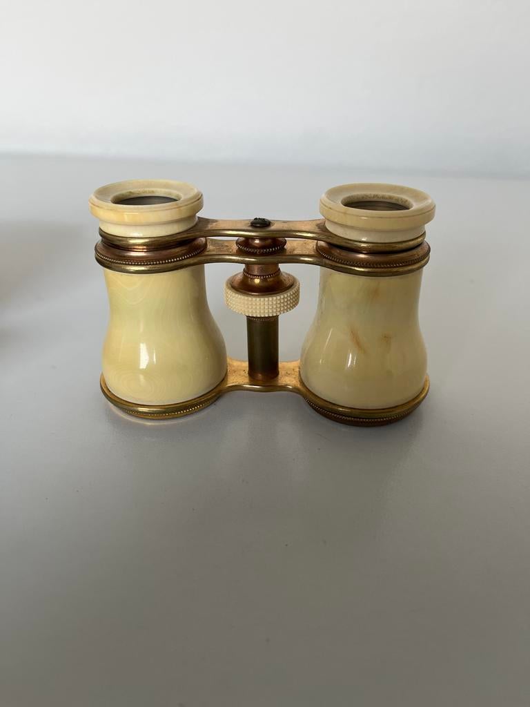 Antieke Theaterkijker met Lederen Etui, Ophalen of Verzenden