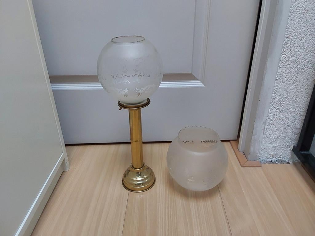 Koperen kaarsenlamp, Ophalen of Verzenden, Koper of Brons