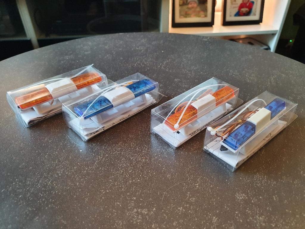 Zwaailamp geel / blauw 4 soorten zwaaibalk flitser 1:10 RC, Elektro, Nieuw, Ophalen of Verzenden, Schaal 1:10