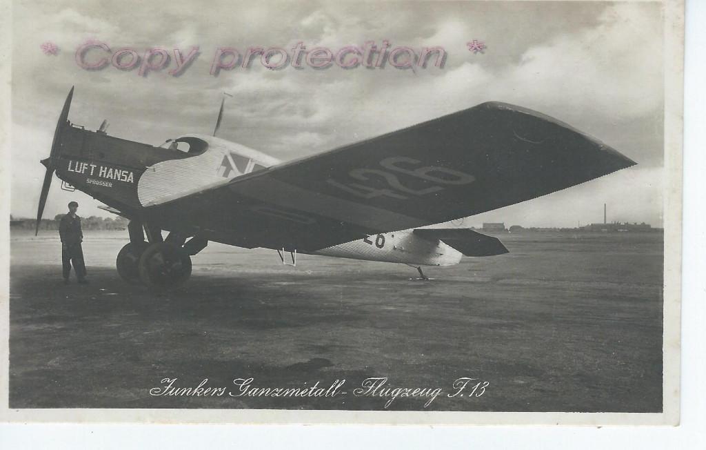 Luft Hansa Junkers ganzmetall-Flugzeug F13 Fotokaart, Verzenden, Zo goed als nieuw, Kaart, Foto of Prent