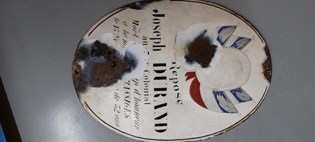 Antiek Emaille Reclamebord Joseph Durand, Ophalen of Verzenden