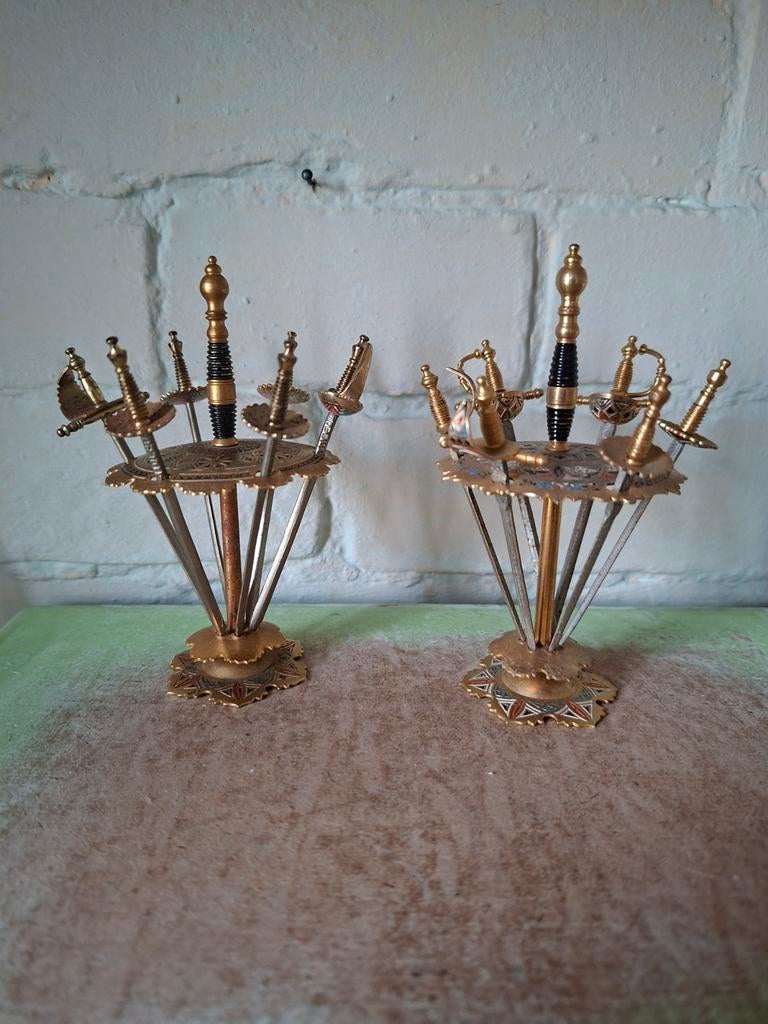 Vintage cocktail prikkers Toledo, Ophalen of Verzenden