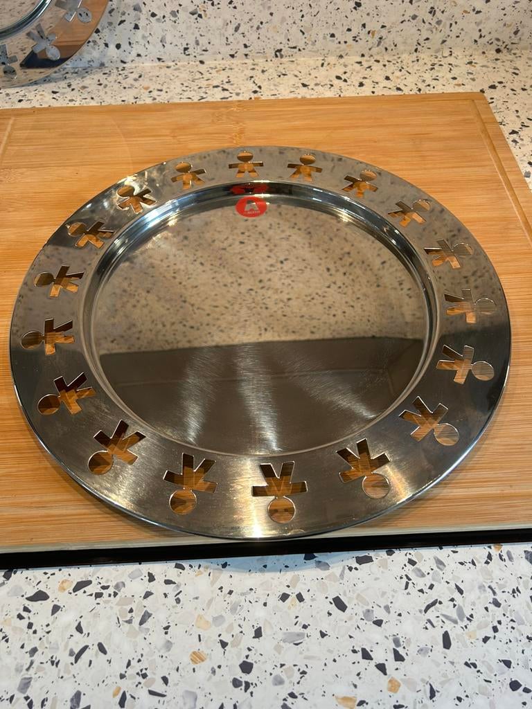 Twee rvs originele Alessi dienbladen/ schalen, Ophalen of Verzenden, Zo goed als nieuw