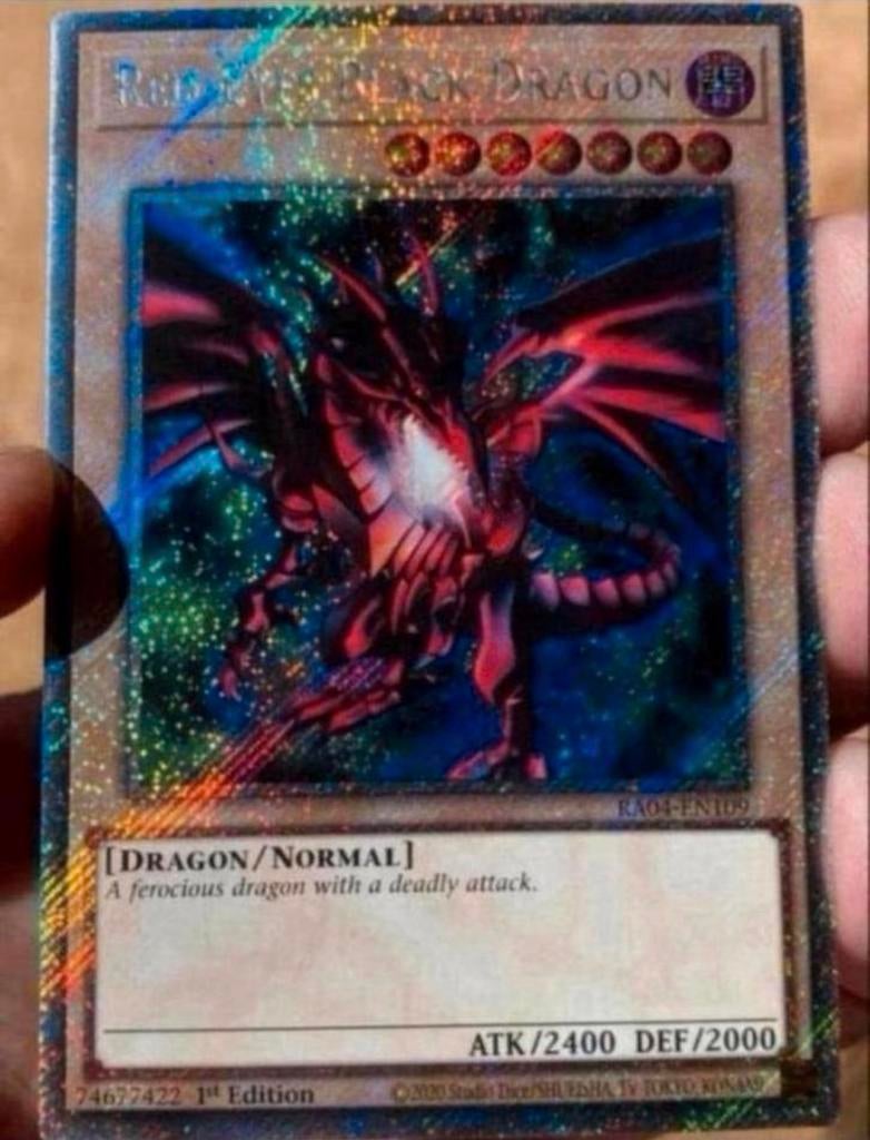 Yu-Gi-Oh! Red Eyes Black Dragon RA04 1st Edition !, Hobby en Vrije tijd, Verzamelkaartspellen | Yu-gi-Oh!, Ophalen of Verzenden