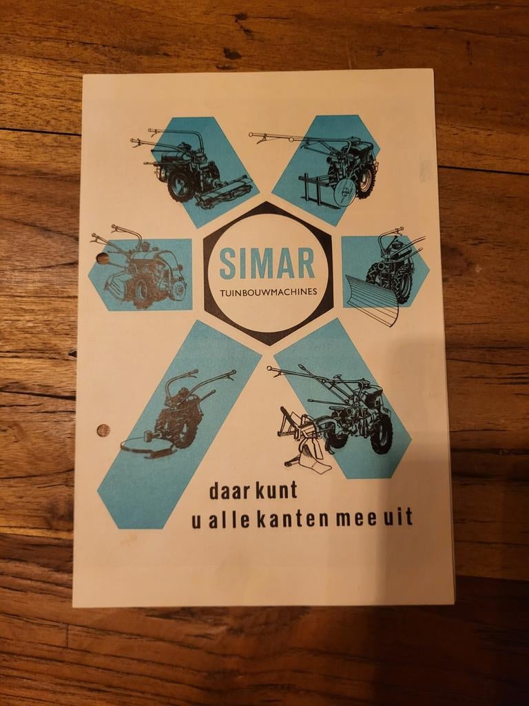 tractor folder SIMAR tuinbouwmachines, Boeken, Ophalen of Verzenden