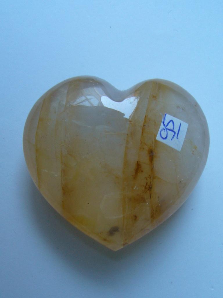 Golden healer GROOT hart prachtige insluitingen limoniet XL, Ophalen of Verzenden, Mineraal