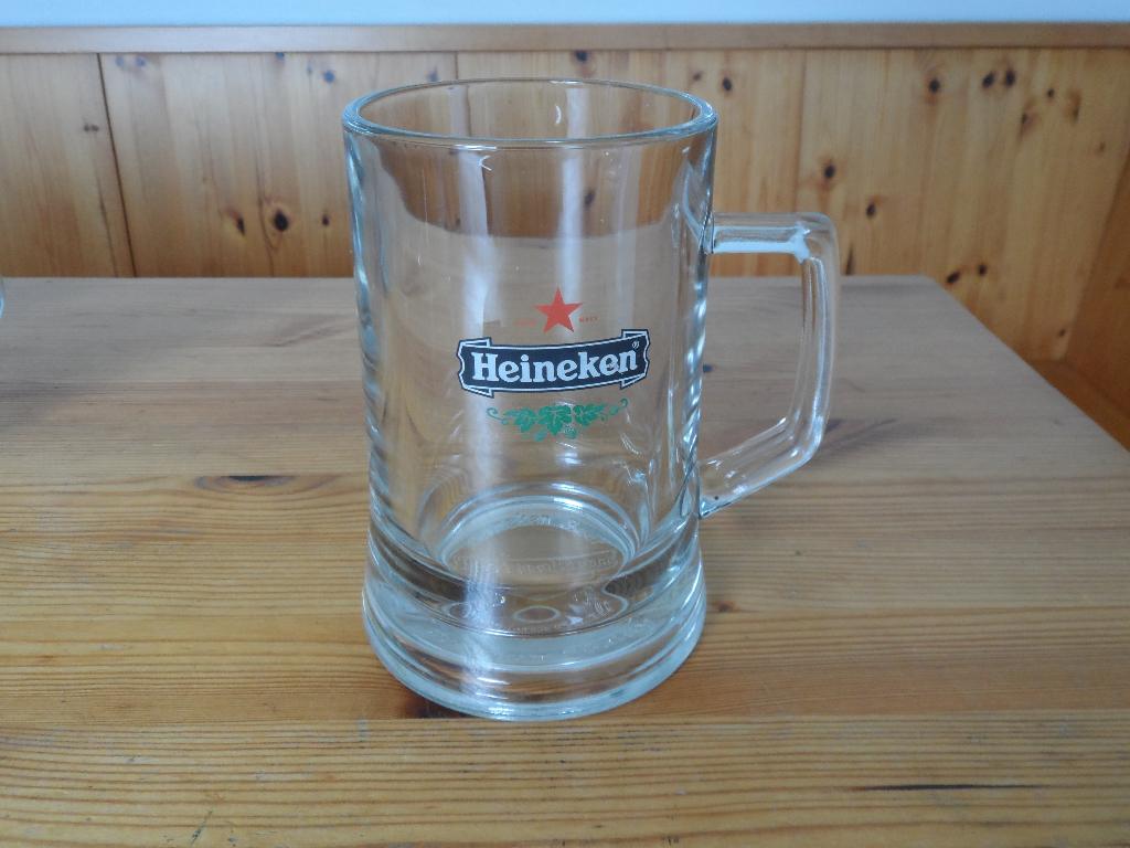 Warsteiner bierglas / heineken bierglas, Ophalen of Verzenden, Gebruikt, Glas of Glazen, Heineken
