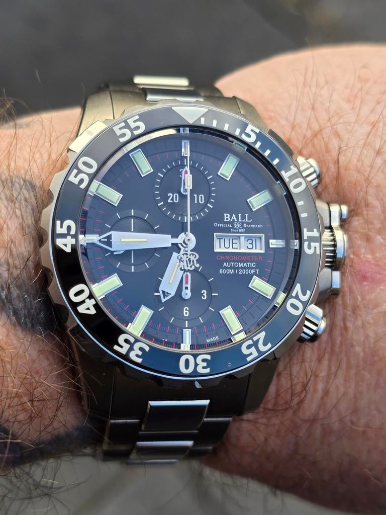 Ball Engineer Hydrocarbon Nedu chronograph., Sieraden, Tassen en Uiterlijk, Horloges | Heren, Overige merken, Staal, Staal, Polshorloge