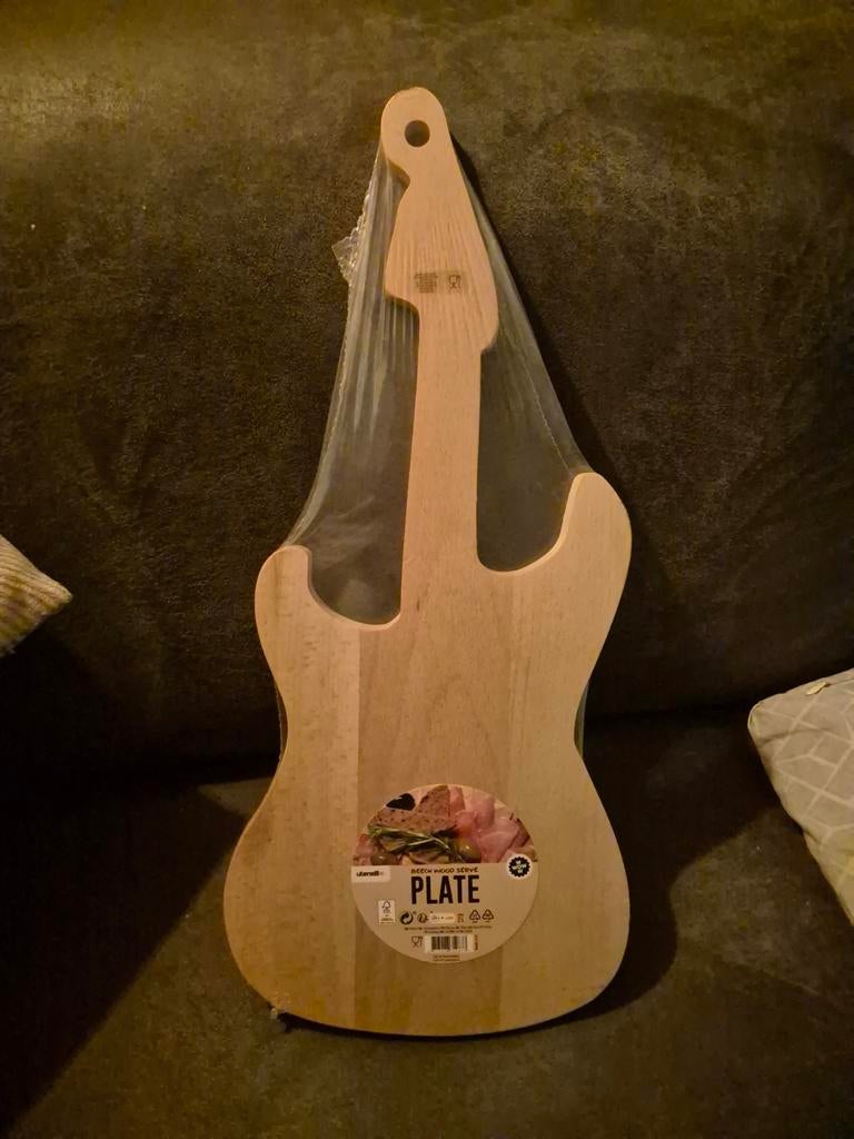 Gitaar serveerplank / snijplank, Huis en Inrichting, Keuken | Servies, Ophalen of Verzenden, Nieuw