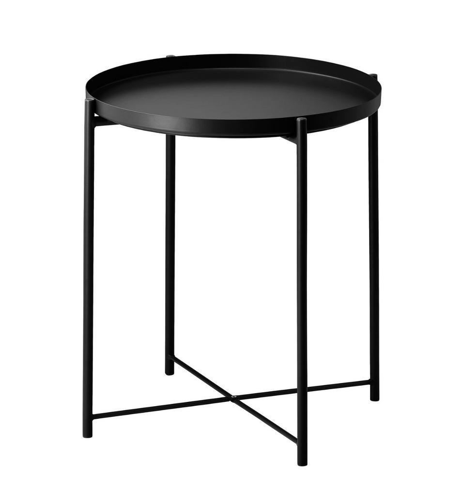 IKEA Gladom bijzettafel, nieuw in doos, Huis en Inrichting, 45 tot 60 cm, Minder dan 55 cm, Metaal of Aluminium, Rond
