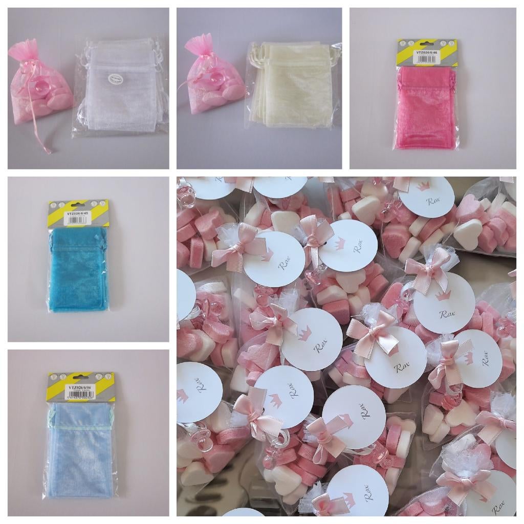 Organza zakjes voor bedankjes, Ophalen of Verzenden, Nieuw, Kraamcadeau