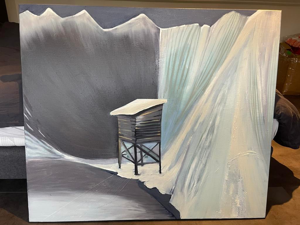 Cecile van Hanja schilderij "Watch-Tower" 2002, Antiek en Kunst, Ophalen