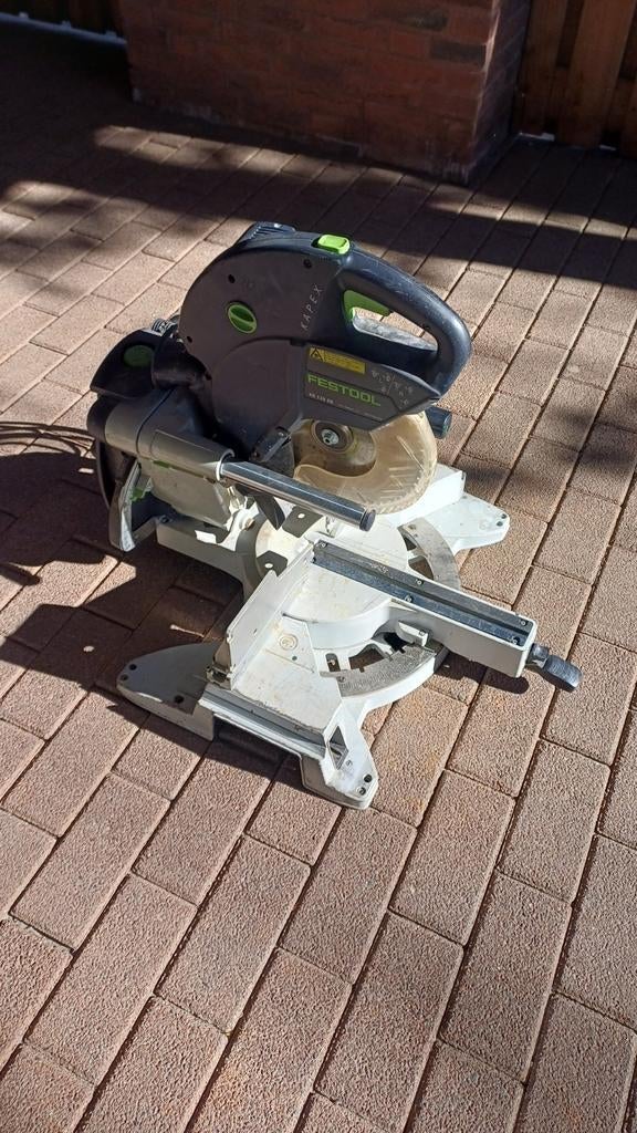 Festool KS 120 EB Afkortzaag - Krachtig en Nauwkeurig, Doe-het-zelf en Verbouw, Gereedschap | Zaagmachines, Gebruikt, Afkortzaag