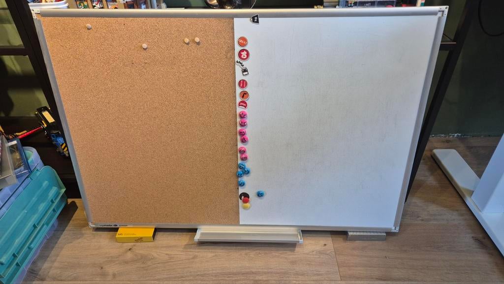 whiteboard/prikbord 90x60 cm, Huis en Inrichting, Woonaccessoires | Memoborden, Ophalen, Magneetbord