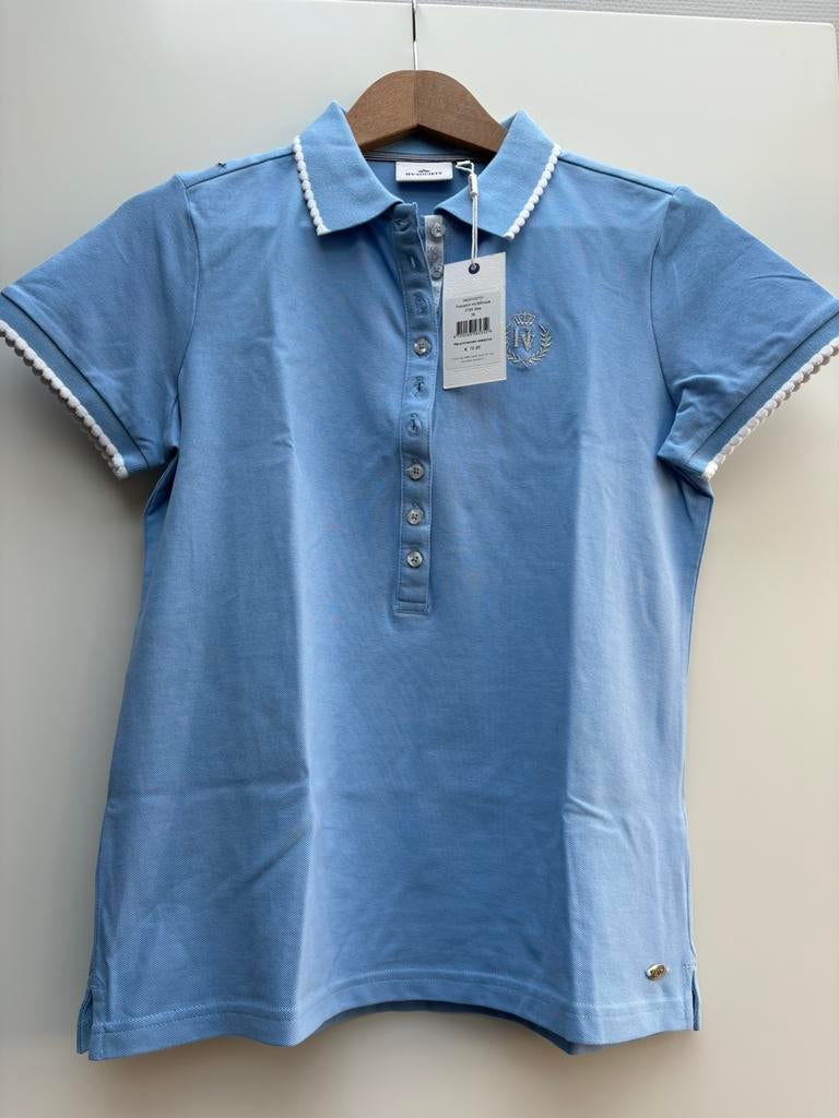 Nieuw blauw dames polo shirt HV Society Mt 36 met prijslabel, Blauw, Nieuw, Ophalen of Verzenden, Korte mouw