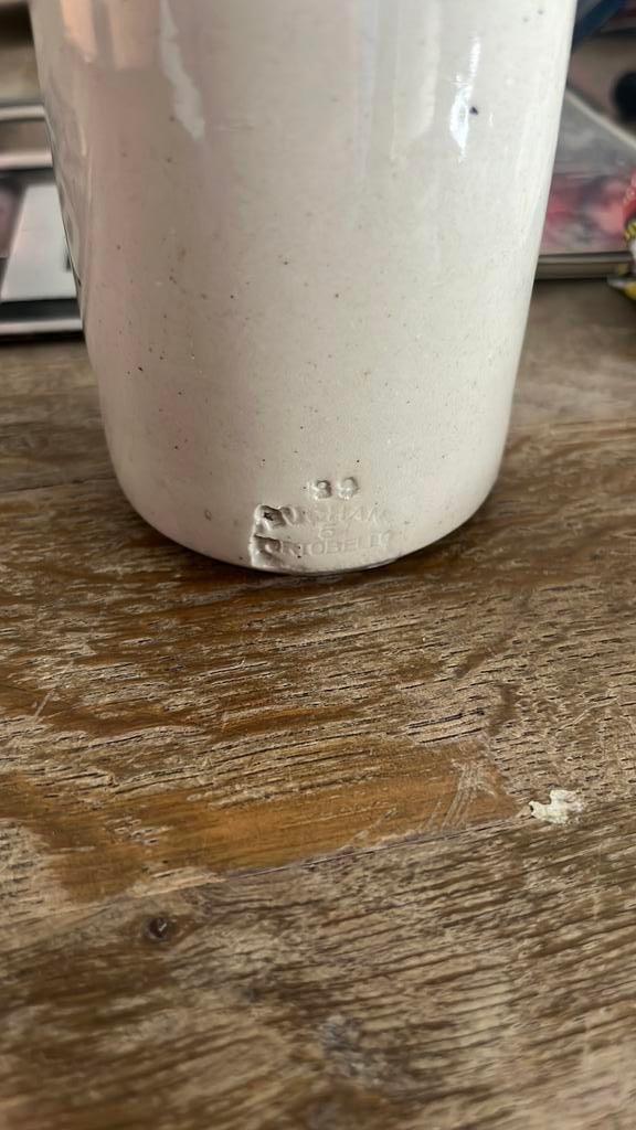 Oud limonade kruikje jaren 20/30 “Liebrand’s Grape Fruit”, Verzamelen, Ophalen of Verzenden, Zo goed als nieuw