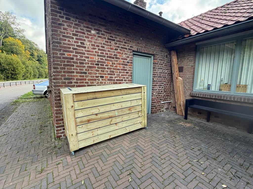 Kliko ombouw op maat - Houten containerberging, Ophalen, Nieuw