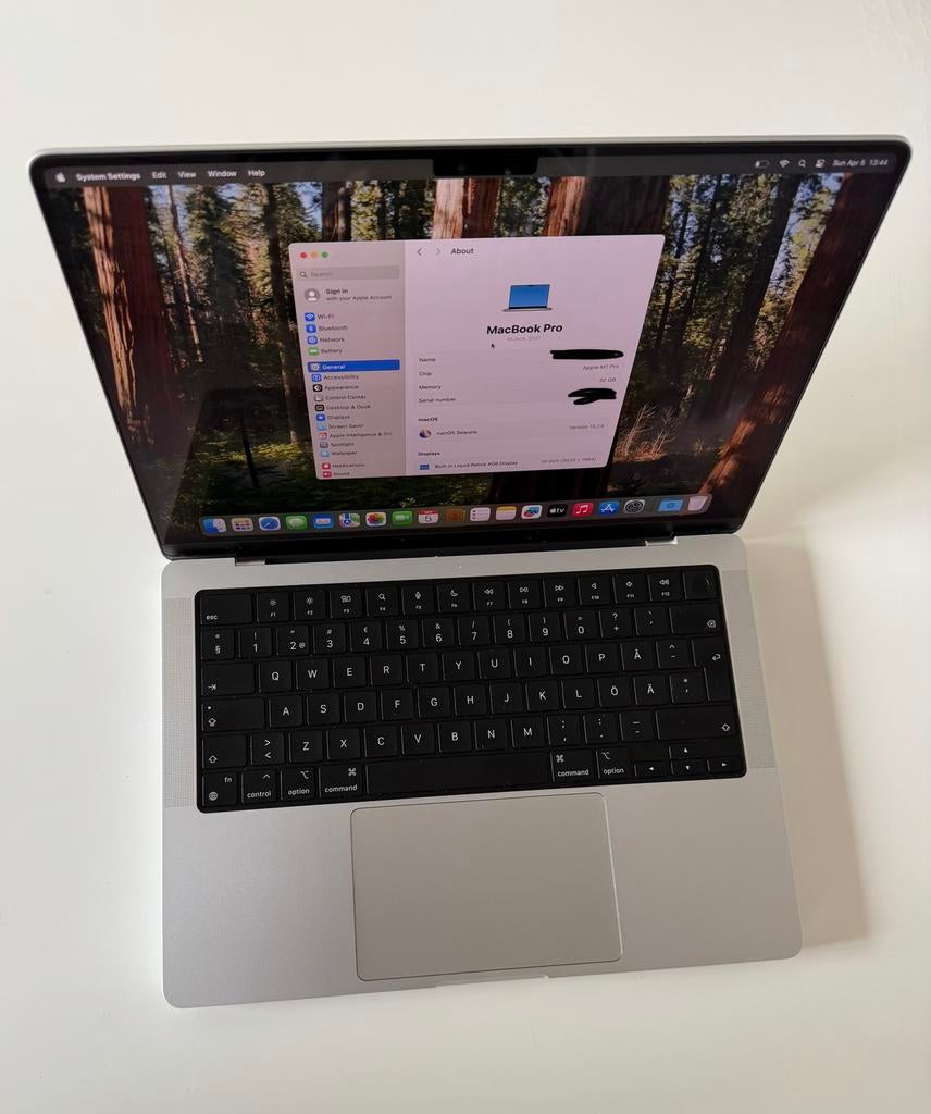 Apple Macbook Pro 2021(Swedish Layout Keyboard), Computers en Software, Apple Desktops, Ophalen, 512 GB, Zo goed als nieuw, Mac Pro