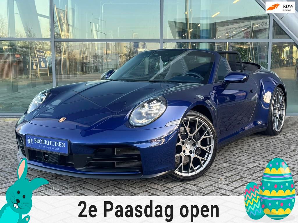 Porsche 911 Cabrio 3.0 Cabrio Carrera 395pk Stoelventilatie, Auto's, Automaat, Achterwielaandrijving, Gebruikt, Zwart