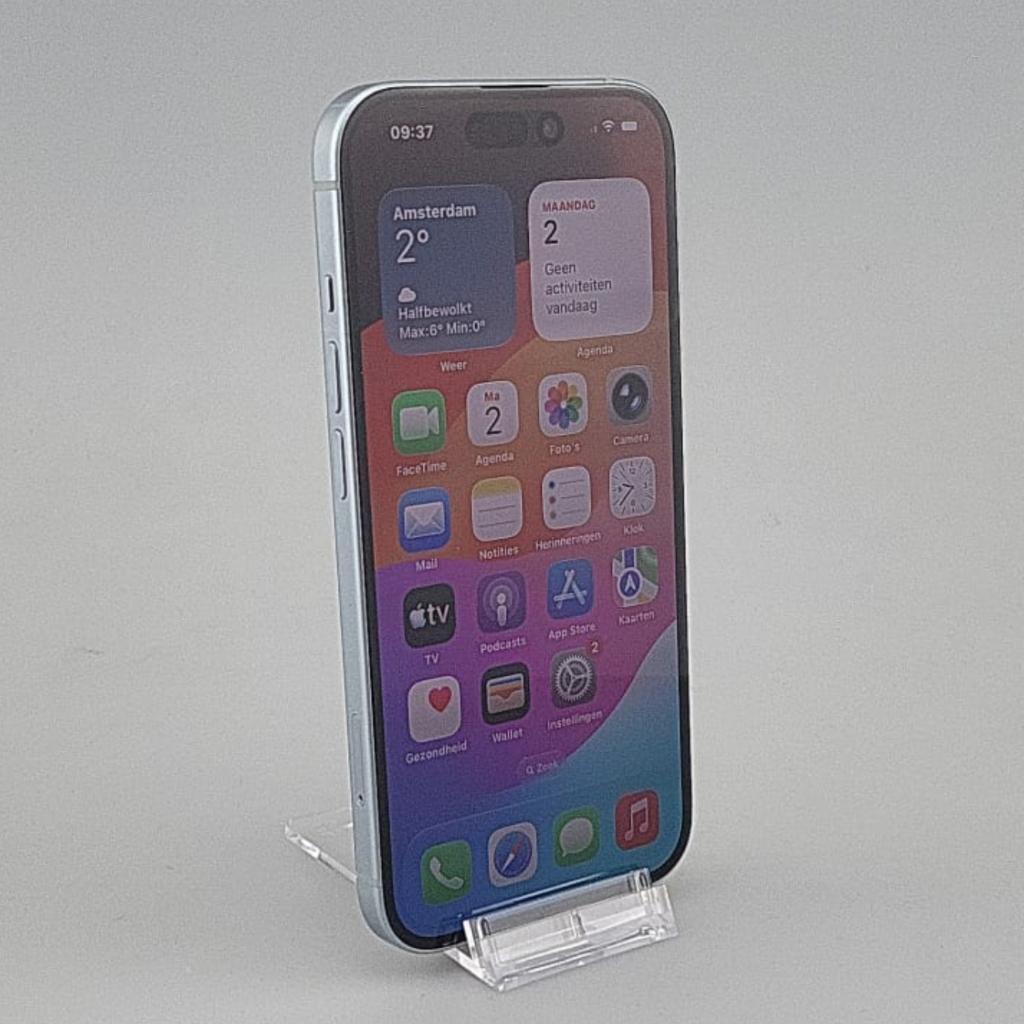 iPhone 15 128GB White Bat: 84% IOS 26, Apple, Gebruikt, Support@apple.com, One Apple Park Way
Cupertino, CA 95014
United States