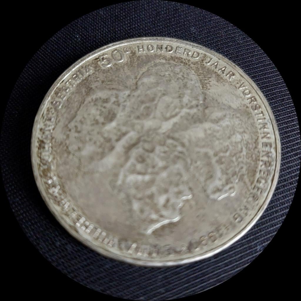 Zilveren 50 gulden munt Koningin Beatrix 1980, Postzegels en Munten, Munten | Nederland, Koningin Juliana, Zilver, Ophalen of Verzenden