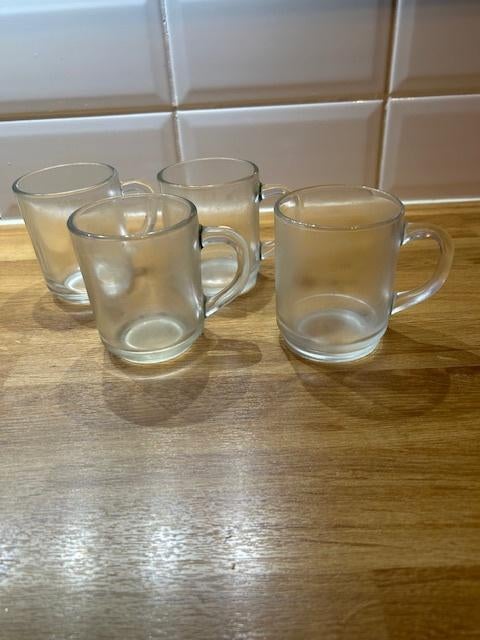 j28 – set van 4 theeglazen, Glas of Glazen, Gebruikt, Ophalen of Verzenden, Glas