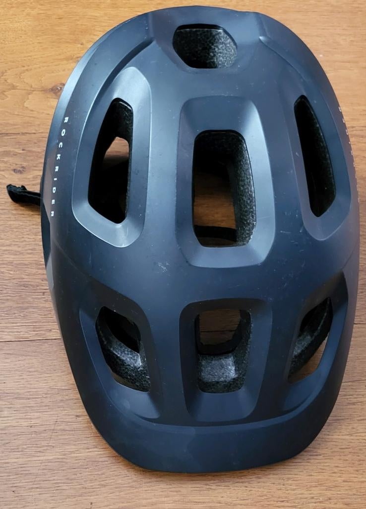 Fietshelm - Rockrider - Zwart - Maat M, Gebruikt, M, Ophalen of Verzenden, Rockrider