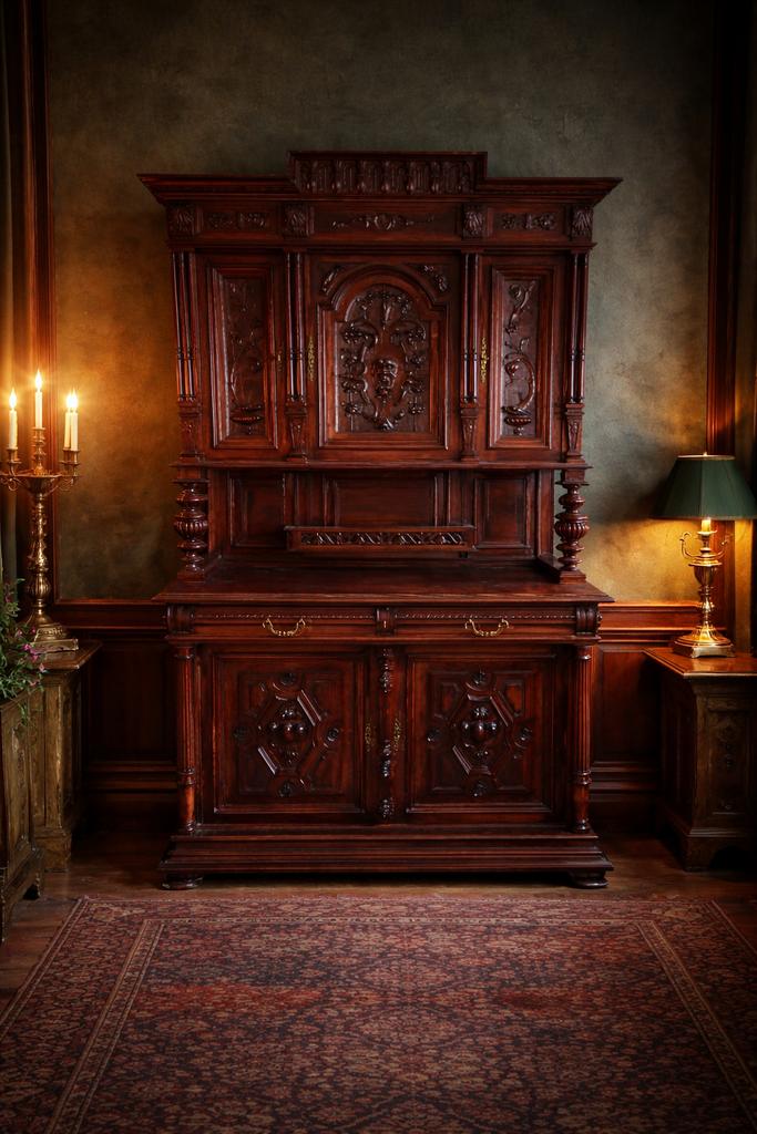 Bijzondere antieke kast / buffetkast / jachtkast, Ophalen